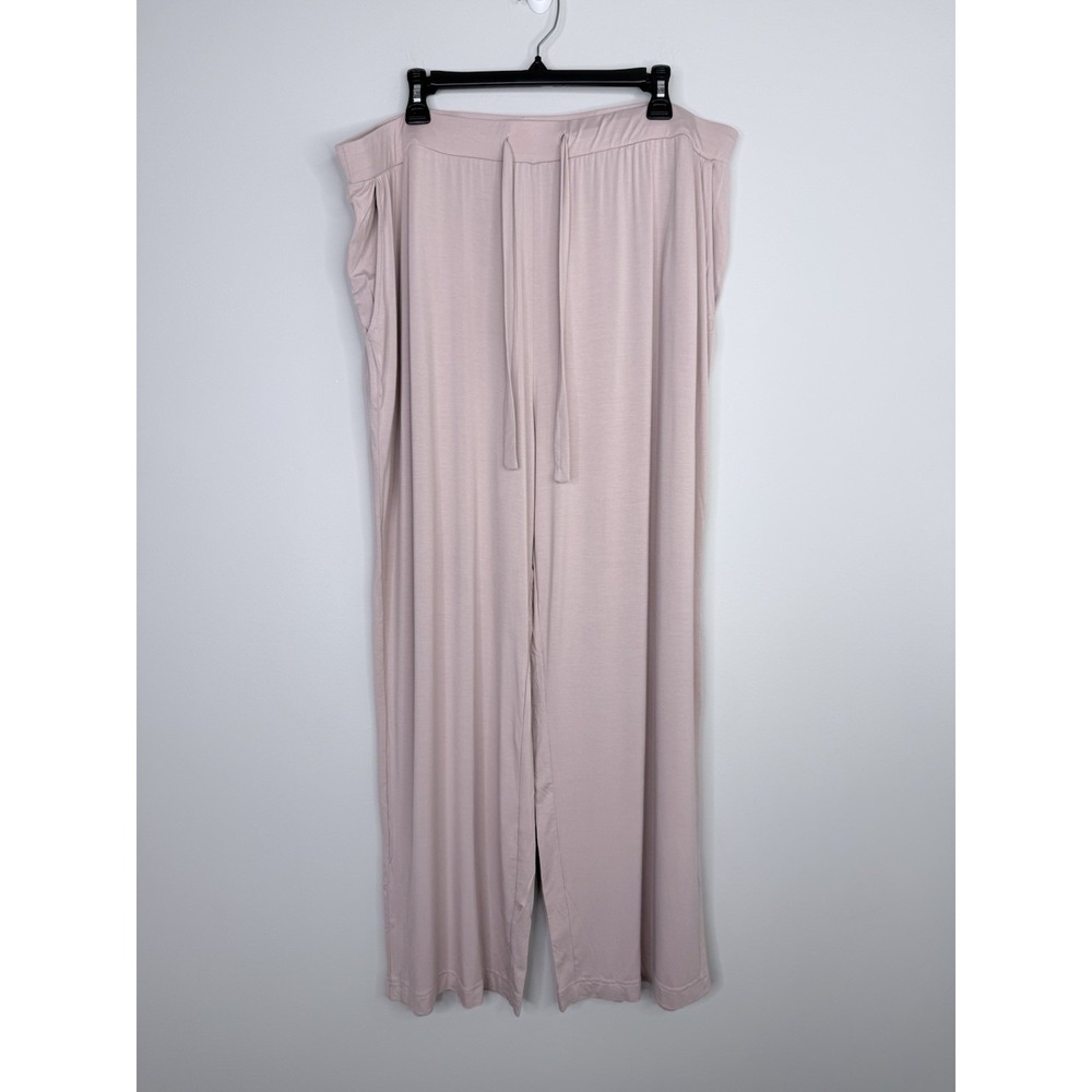 Cozy Earth Bamboo Stretch Knit Pajama Pants Blush Pink Women's XXL Wide Leg